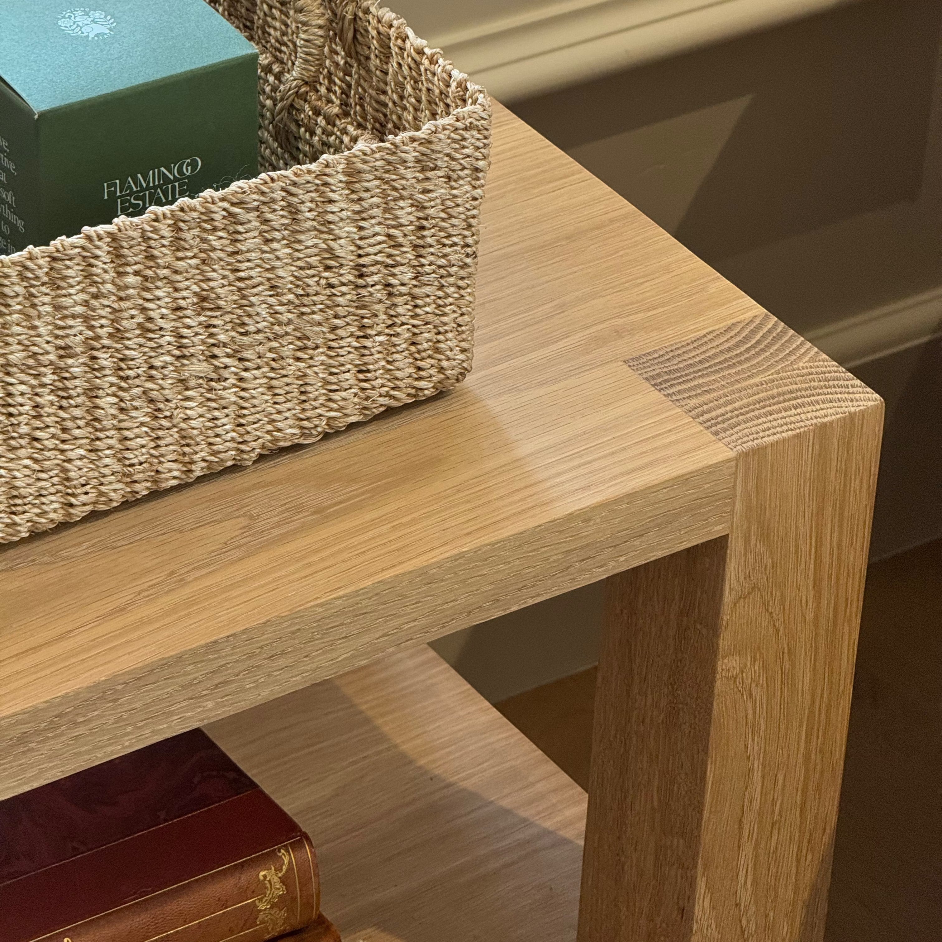 San Vincente Side Table in solid natural oak by Grove & Anchor, exclusive to Calimia Home