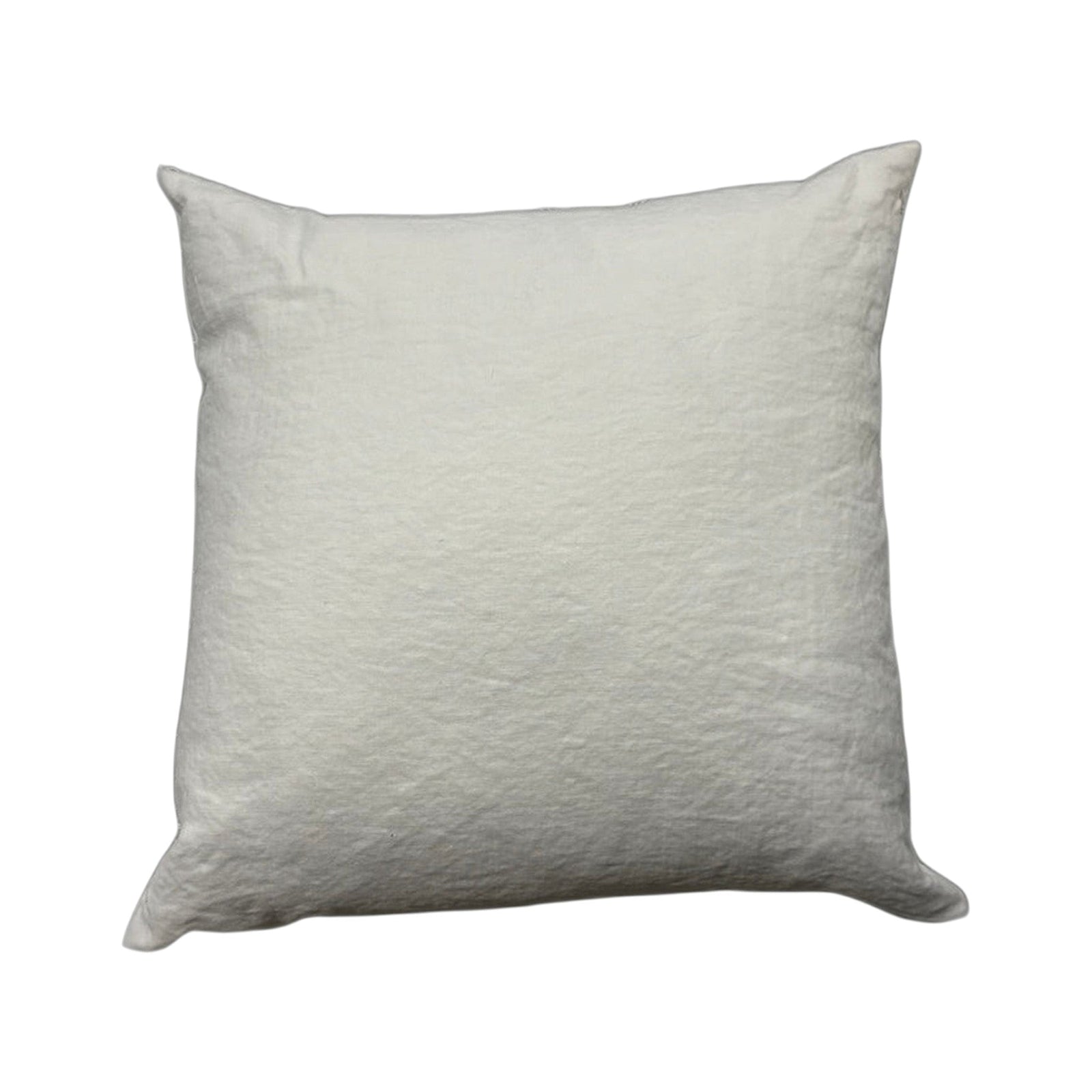 Sander Ivory Pillow by One Bi One — ivory Belgian linen on white background