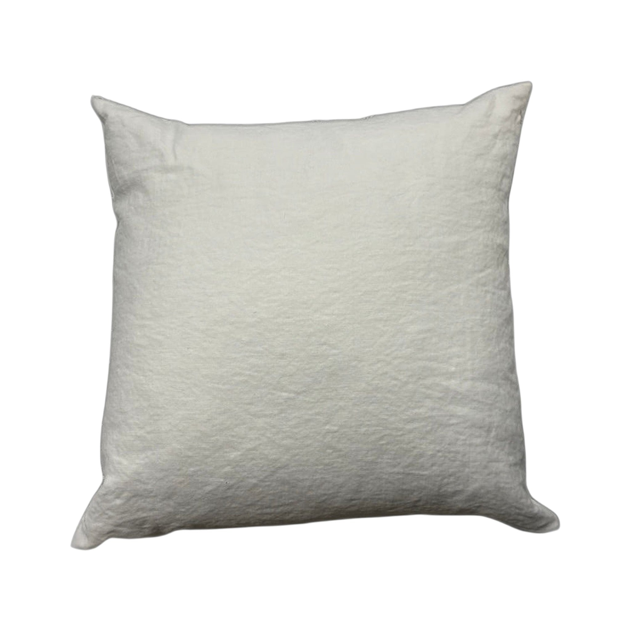 Sander Ivory Pillow by One Bi One — ivory Belgian linen on white background