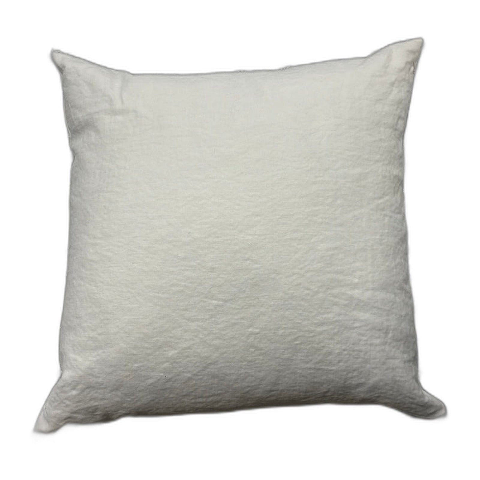 Sander Ivory Pillow by One Bi One — ivory Belgian linen on white background