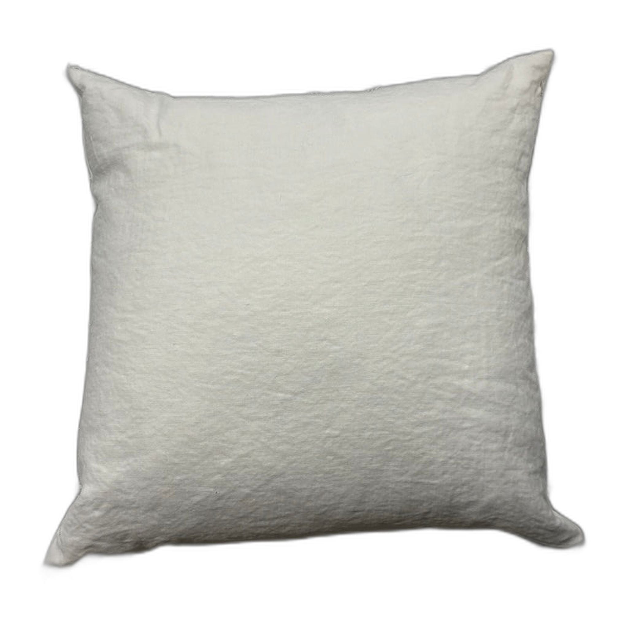Sander Ivory Pillow by One Bi One — ivory Belgian linen on white background