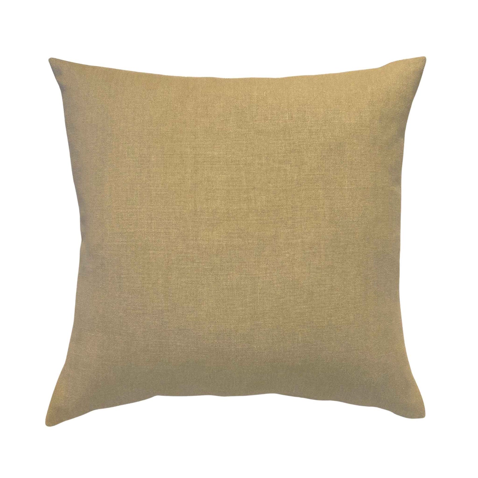 Sander Tan Pillow by One Bi One — soft Belgian linen in warm tan, feather down insert, handcrafted in Gothenburg, Sweden