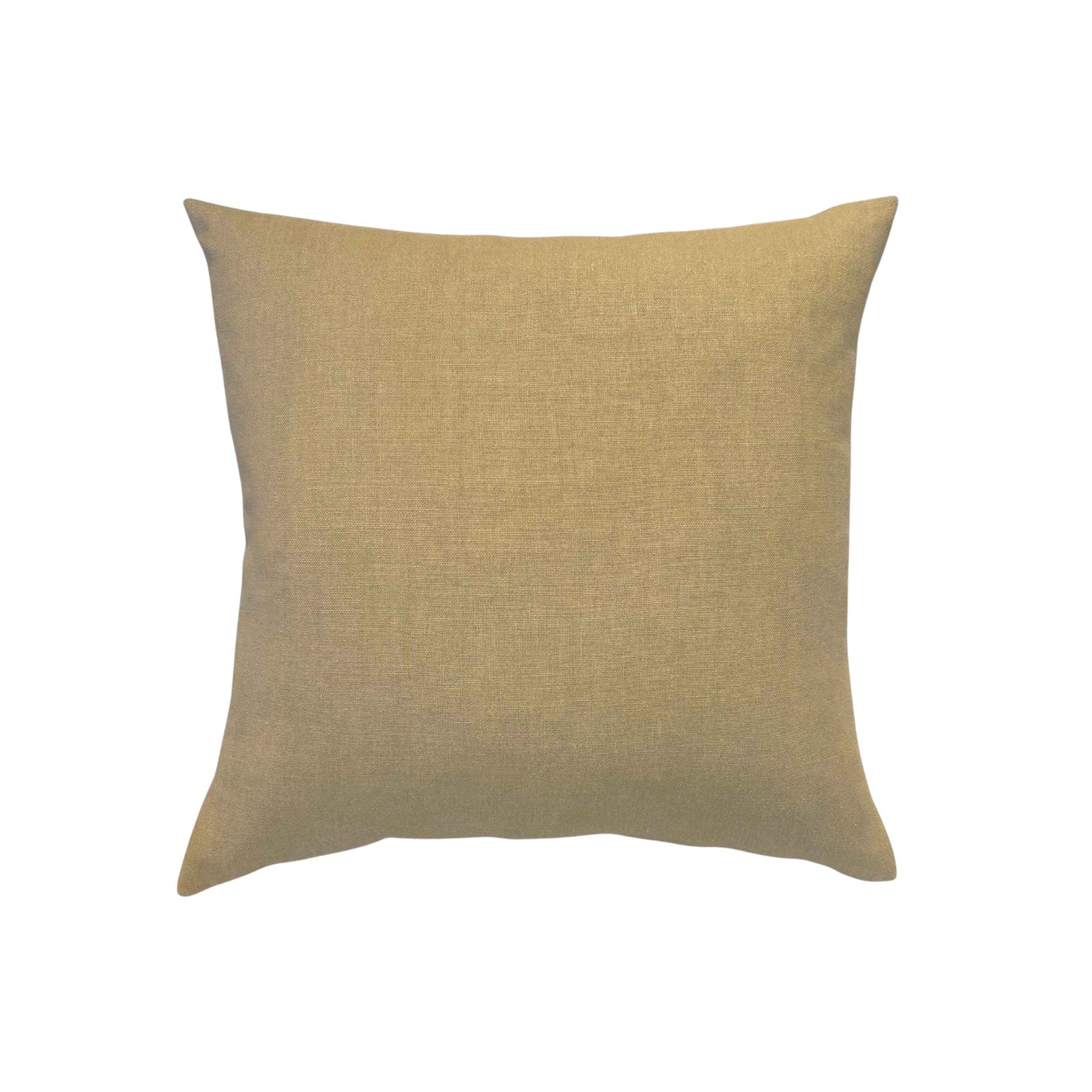 Sander Tan Pillow by One Bi One — soft Belgian linen in warm tan, feather down insert, handcrafted in Gothenburg, Sweden