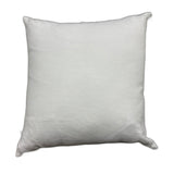 Sander White Pillow by One Bi One — white Belgian linen on white background