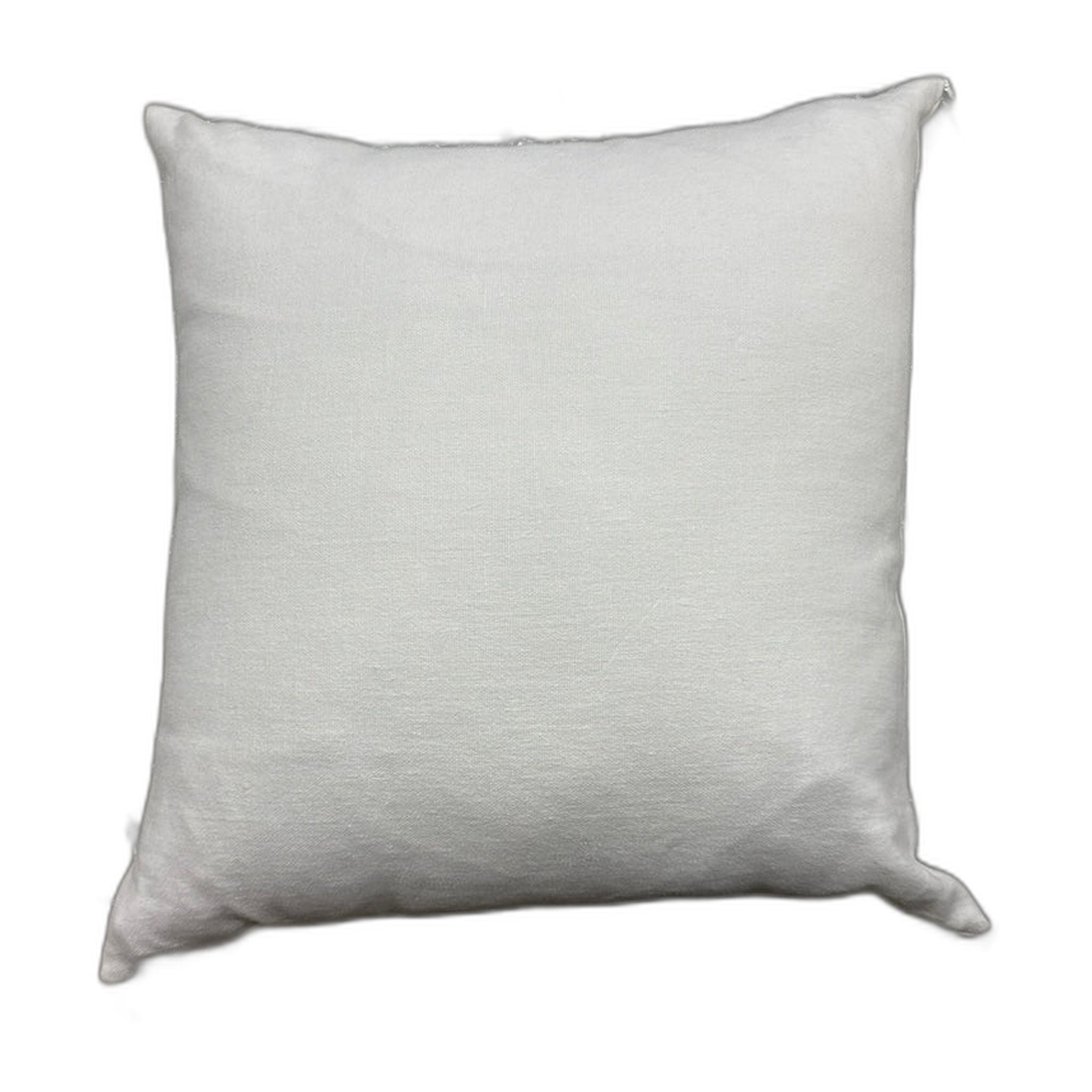 Sander White Pillow by One Bi One — white Belgian linen on white background