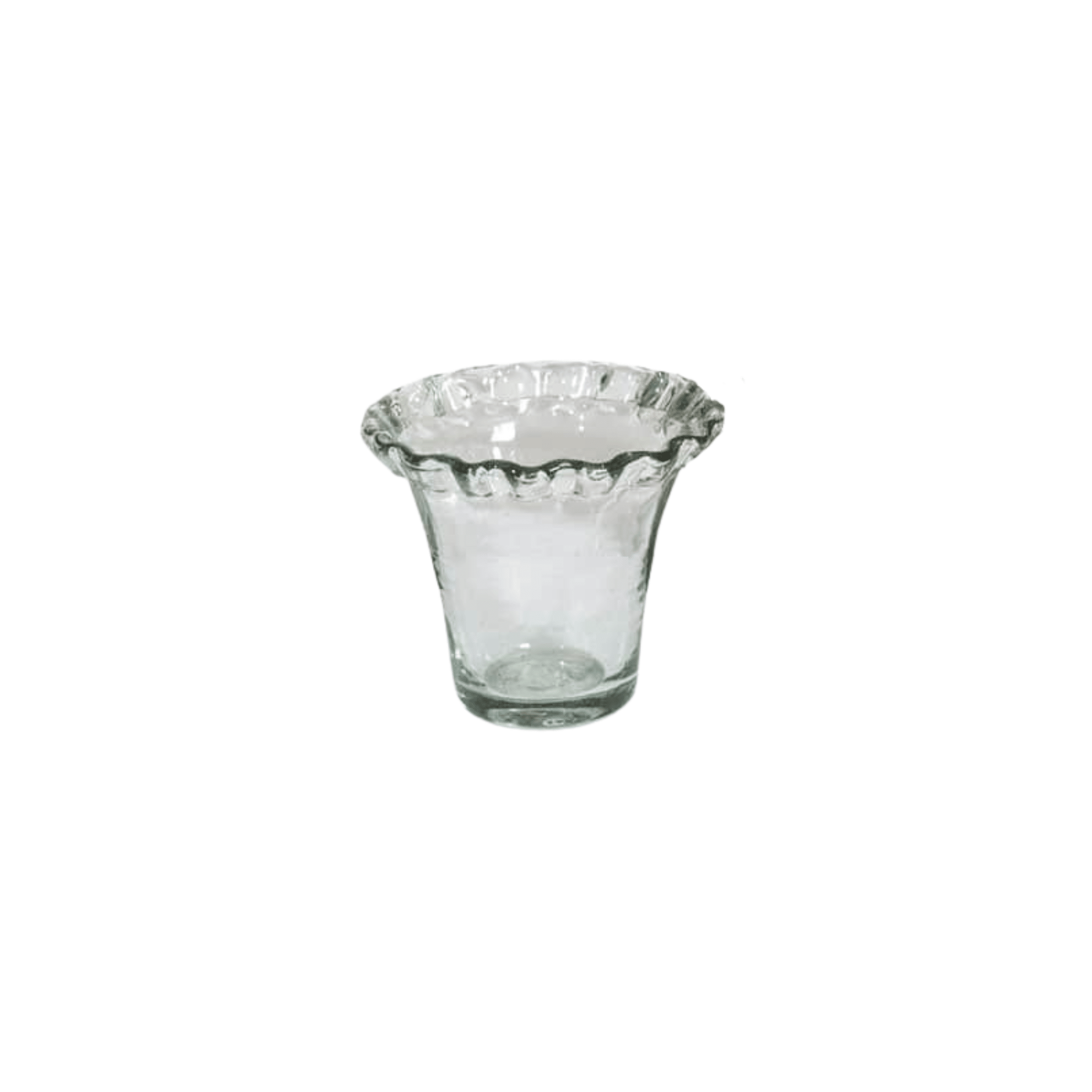 Scalloped Edge Glass Vase