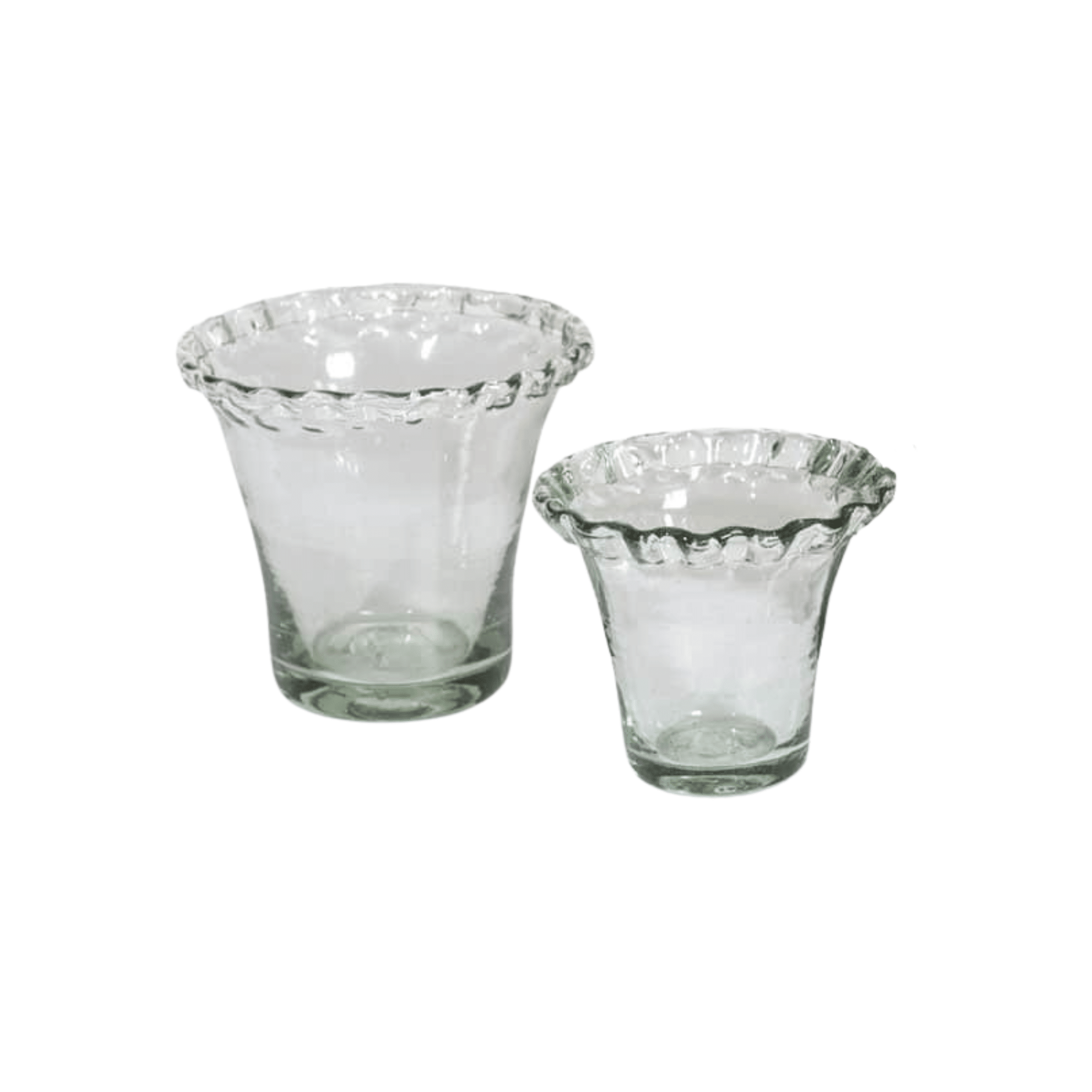 Scalloped Edge Glass Vase