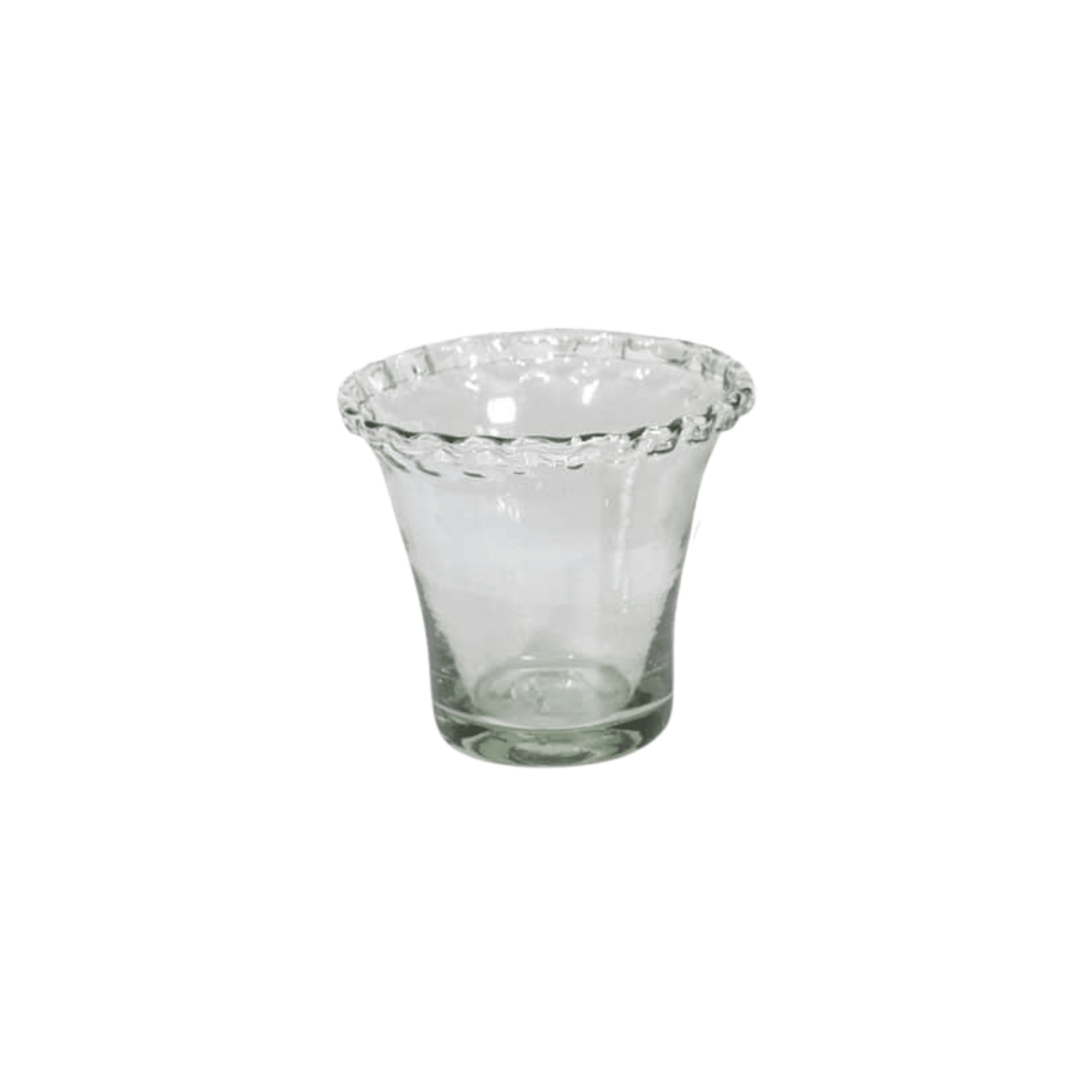 Scalloped Edge Glass Vase