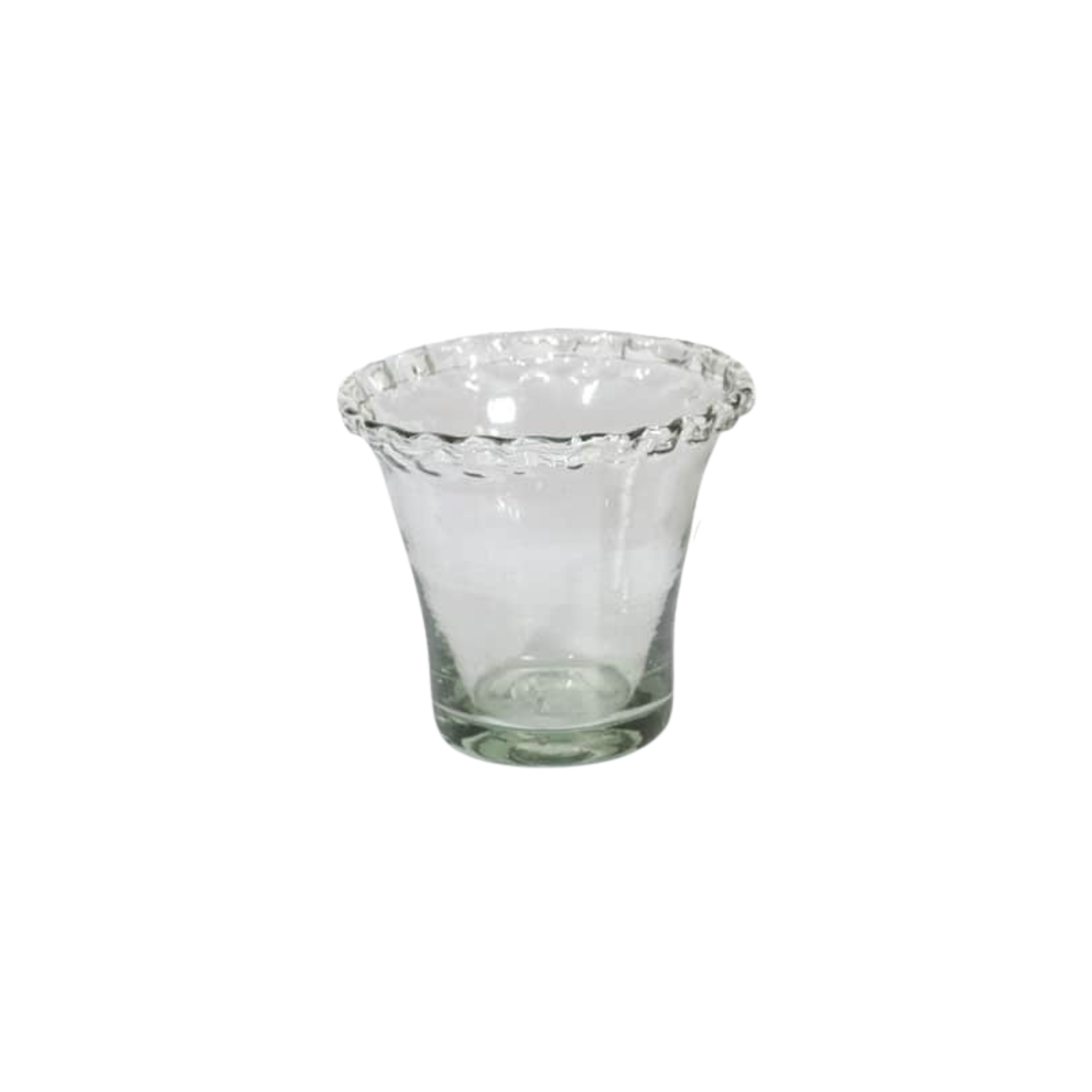 Scalloped Edge Glass Vase