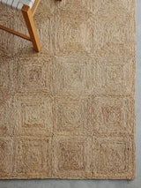 Armadillo Sequoia Rug in Natural, additional view 5 of the hand-stitched jute rug