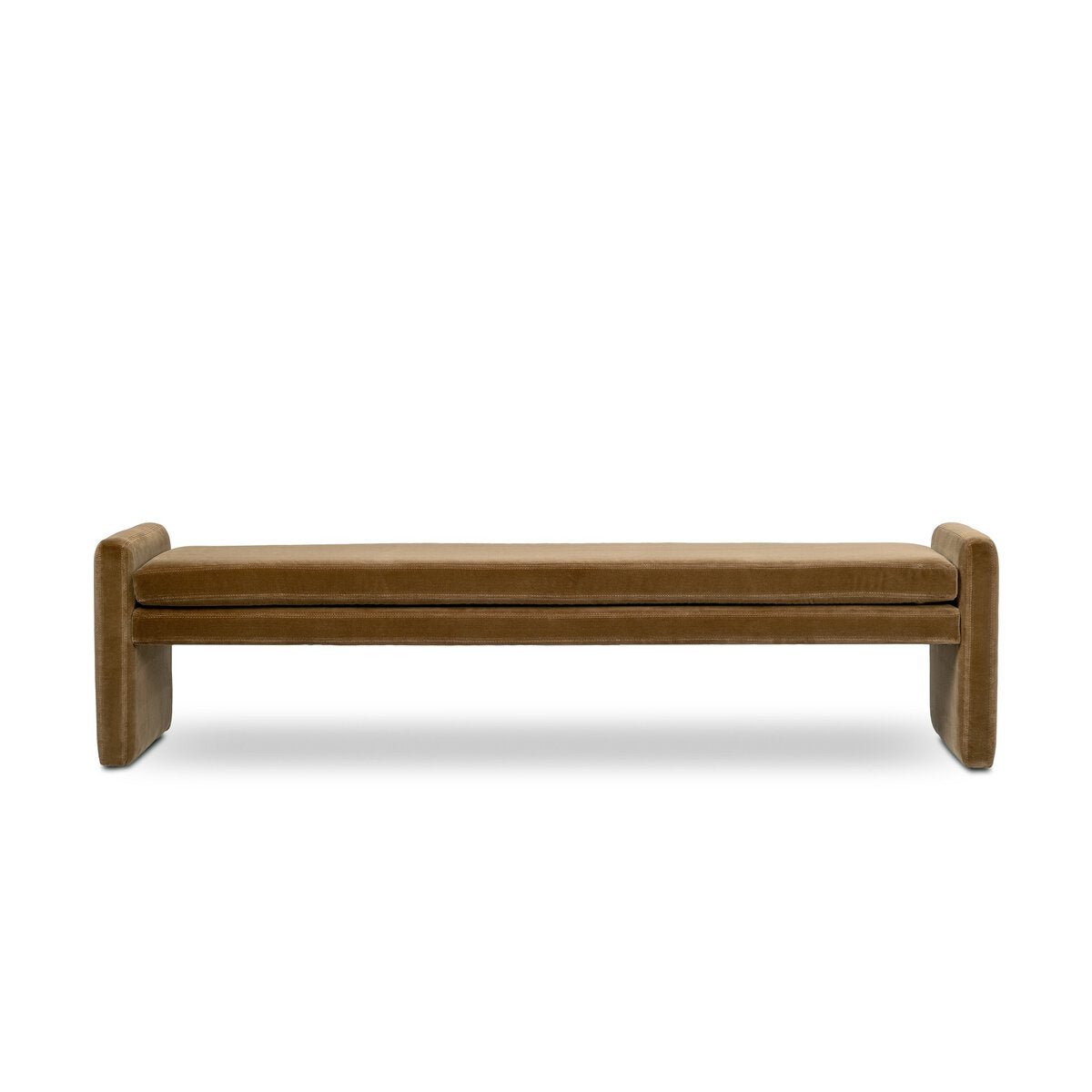 Serena Accent Bench in Surrey Ochre – front view