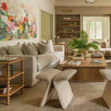 Living room walls and ceiling painted in Farrow & Ball Shadow White No.282, Calimia Home Greenway project