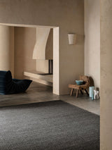 Armadillo Sherpa Rug in Charcoal, additional view 5 of the handwoven wool blend rug