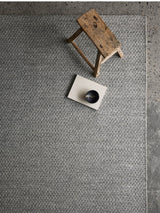 Armadillo Sherpa Rug in Pumice, detail of the wool and viscose blend weave and texture