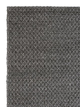 Armadillo Sherpa Rug in Charcoal, corner close-up of the wool and viscose blend pile and edge