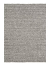 Armadillo Sherpa Rug in Pumice, overhead view of the handwoven wool blend weave and edge finish