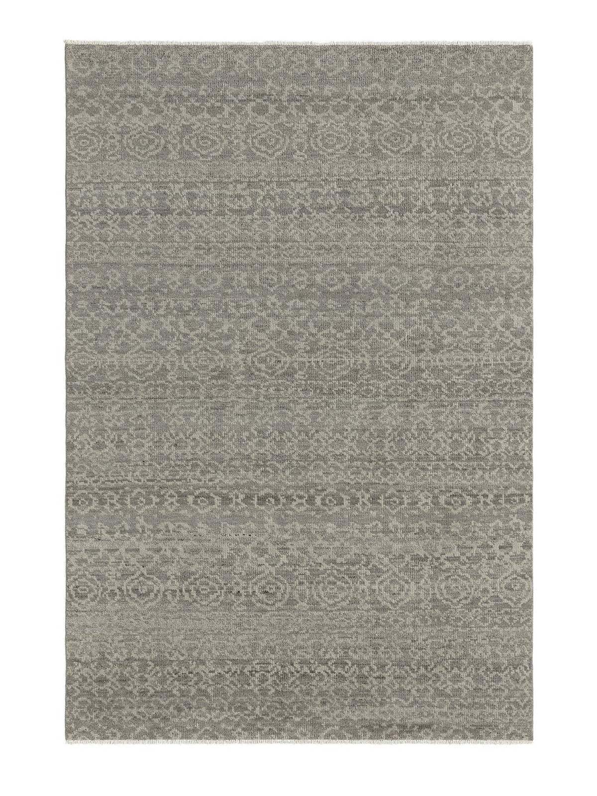 Armadillo Sonata Rug in Plume, a second view of the hand-spun afghan wool rug in a styled interior