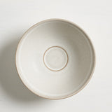 Detail of expressive glaze texture on the stoneware bowl