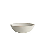 Glazed stoneware small bowl in oat, front product view