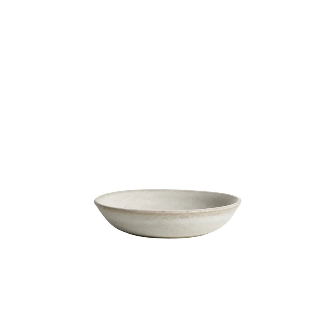 Standard Affair Snack Bowl in oat glaze, front view