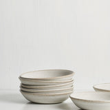 Standard Affair Snack Bowl in oat glaze, side view