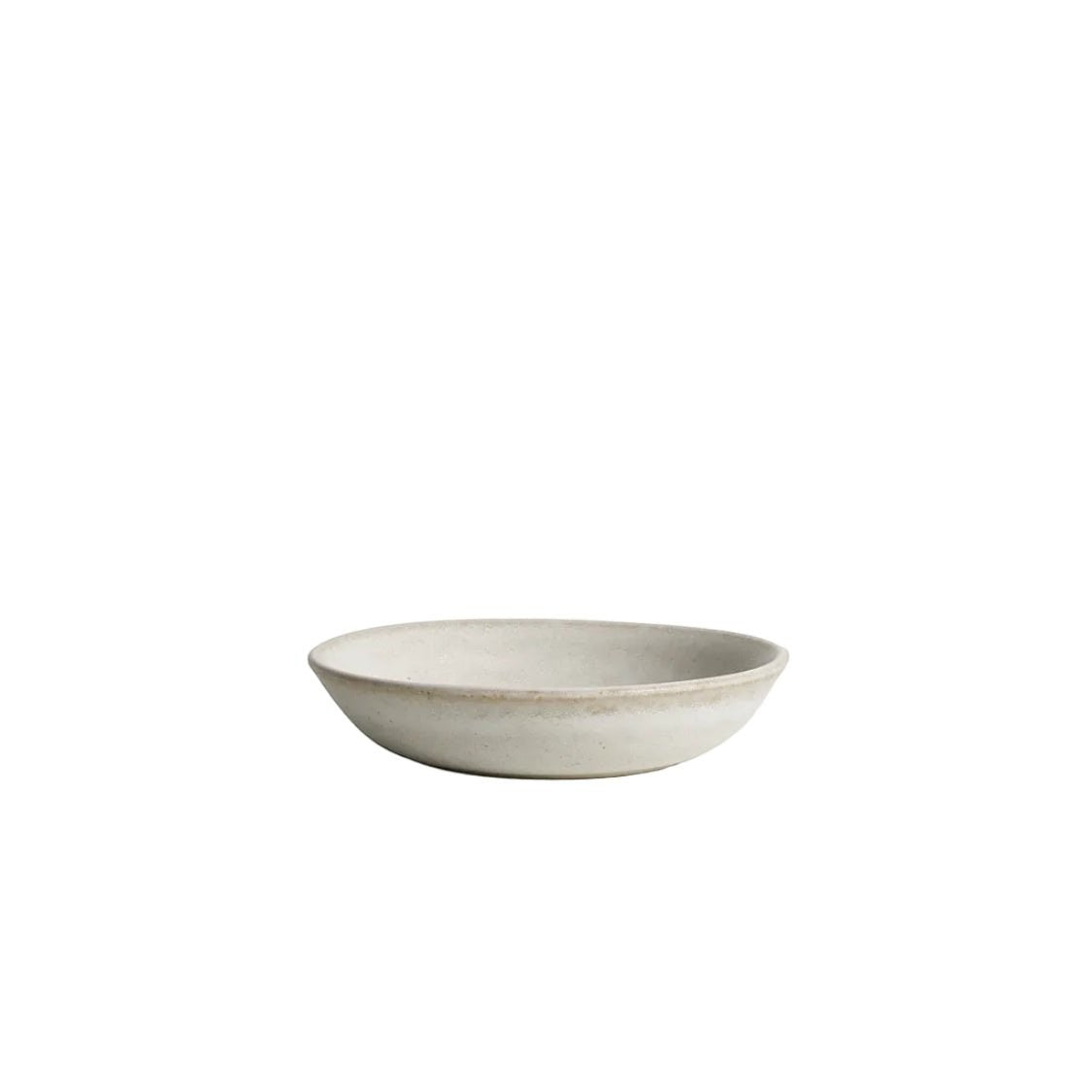 Standard Affair Snack Bowl in oat glaze, front view
