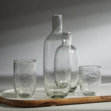 Tabou hammered highball glass, side view showing texture detail