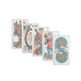 Tarot de Marseille card illustrations by Margot Reverdy