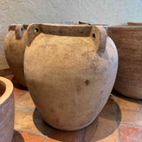 Terracotta jar pot with handles — full view