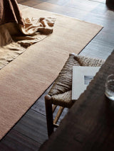 Armadillo Thatch Rug in Pink Salt, detail of the wool weave and texture