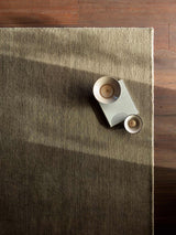 Armadillo Thatch Rug in Marsh, detail of the wool weave and texture