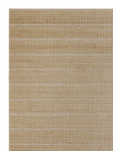 Armadillo Trellis Rug in Natural & Sandstone, corner close-up of the wool and jute pile and edge