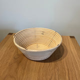 Collected by Schwung vintage woven bread proofing basket made of natural fiber for dough rising or rustic kitchen storage