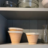 Vintage ceramic vase sourced from Sweden — handmade, detail view