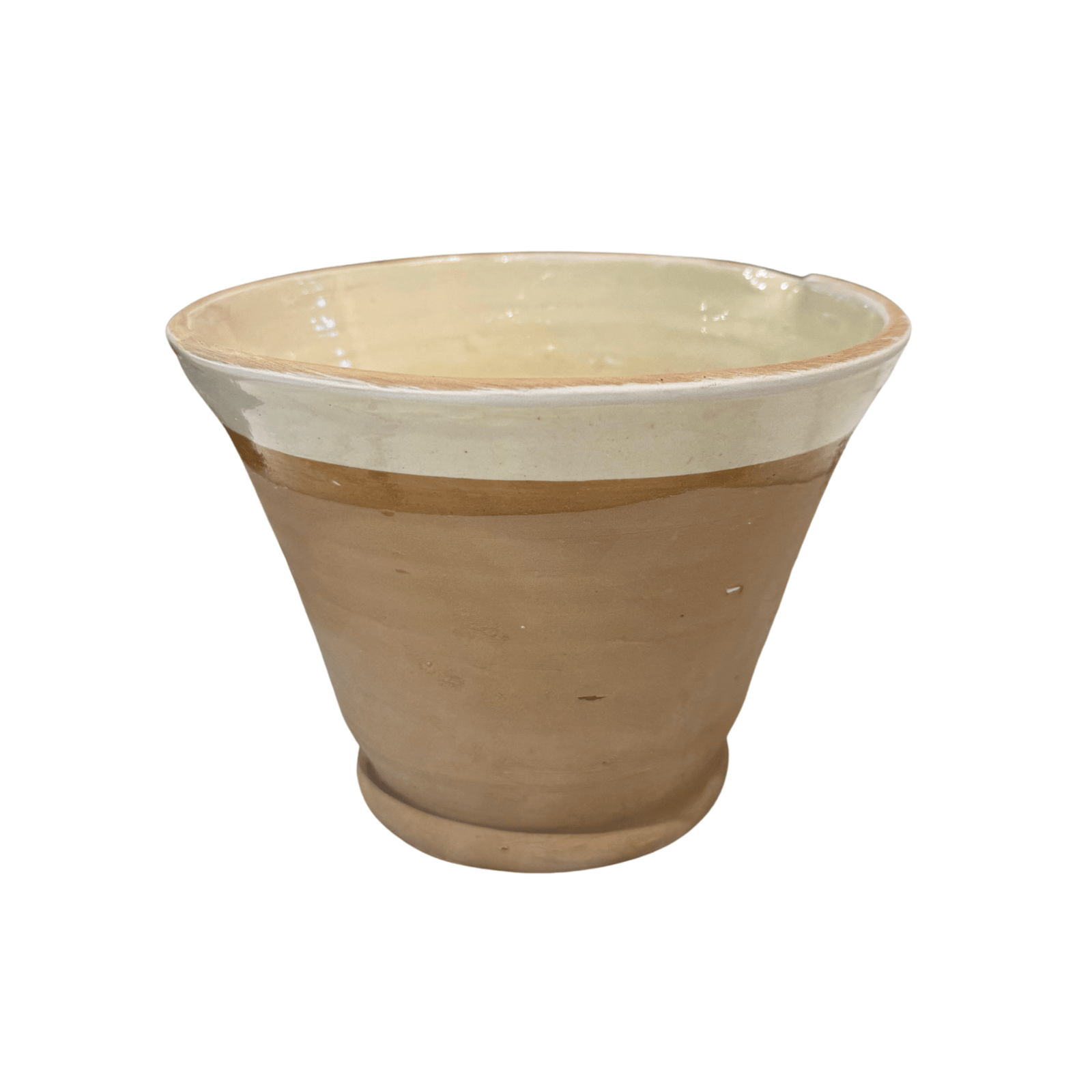 Vintage ceramic vase sourced from Sweden — white background