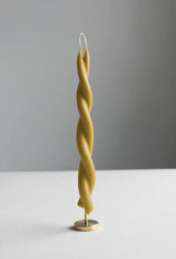 Twisted Candle, Goldenrod by WAX Atelier, hand-dipped beeswax, view 5