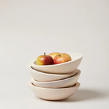 White crafted wooden bowl from Vermont workshop, Farmhouse Pottery