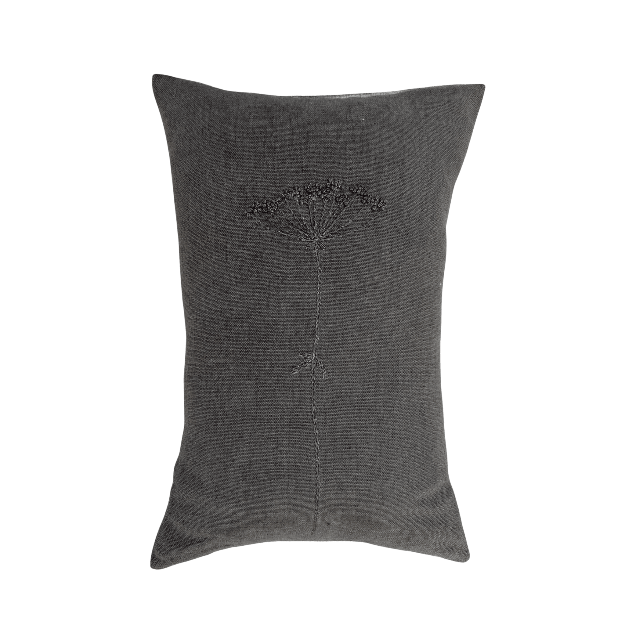 Wildflower Charcoal Lumbar Pillow
