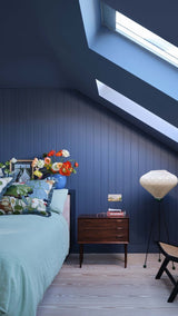 Room painted in Farrow & Ball Wine Dark No.308