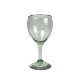 Handcrafted Wine Glass by Bitters Co in clear recycled glass, hand-blown 8 oz stemmed glass