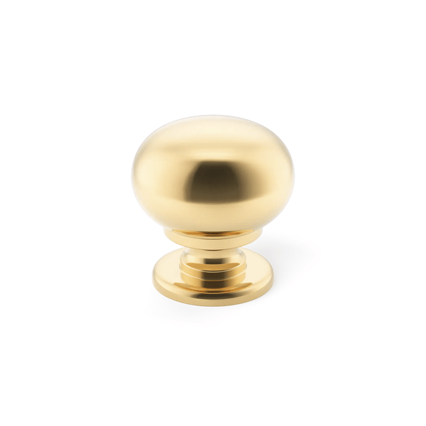 Withenshaw Cabinet Knob in Polished Brass Unlacquered