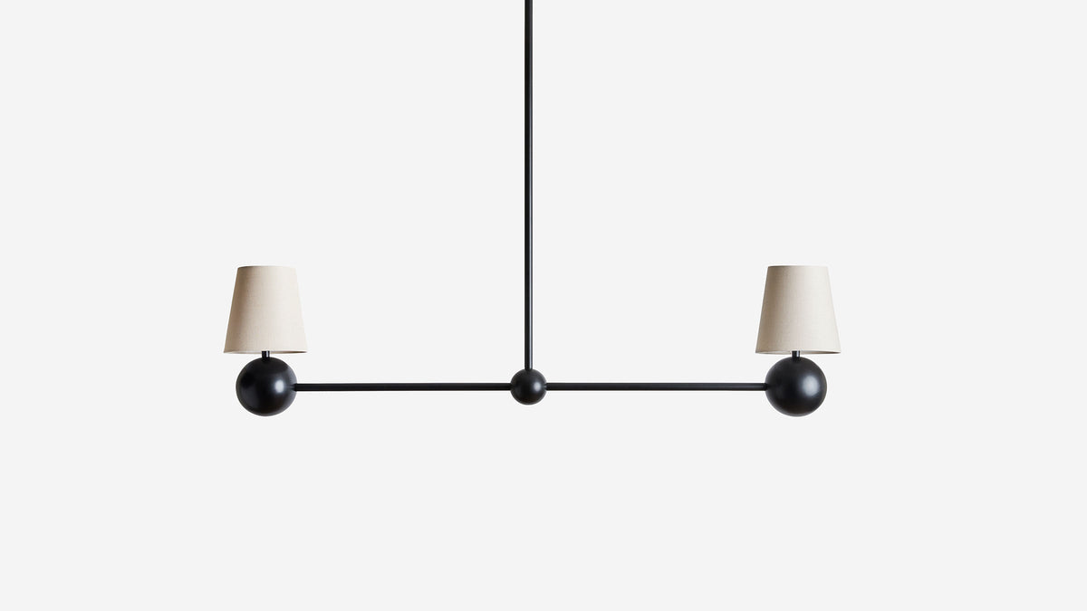 Workstead Bole Pendant II in Matte Black Enamel
