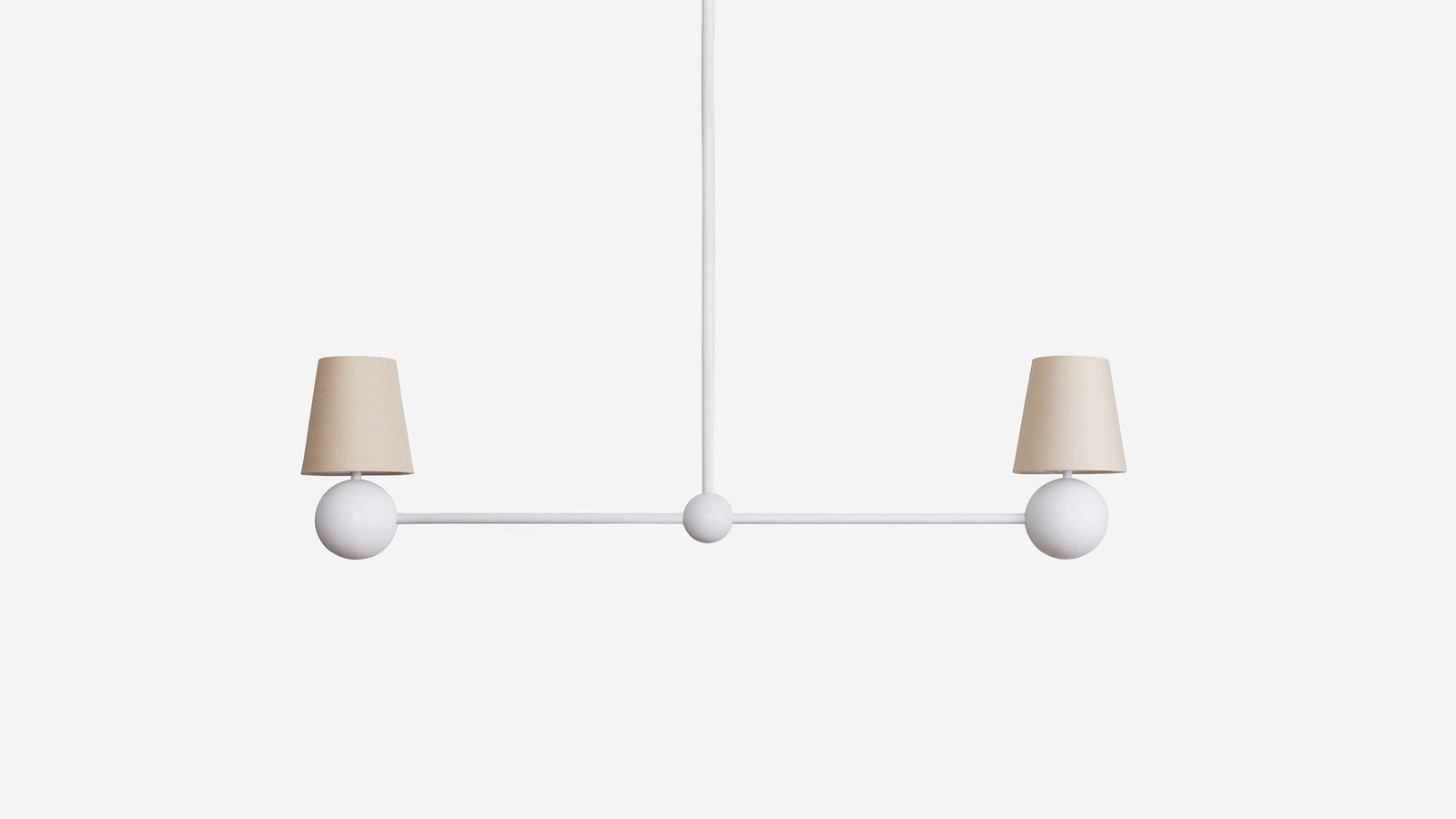 Workstead Bole Pendant II in Matte White Enamel