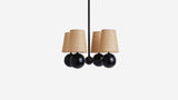 Workstead Bole Pendant IV with Natural Burlap shade