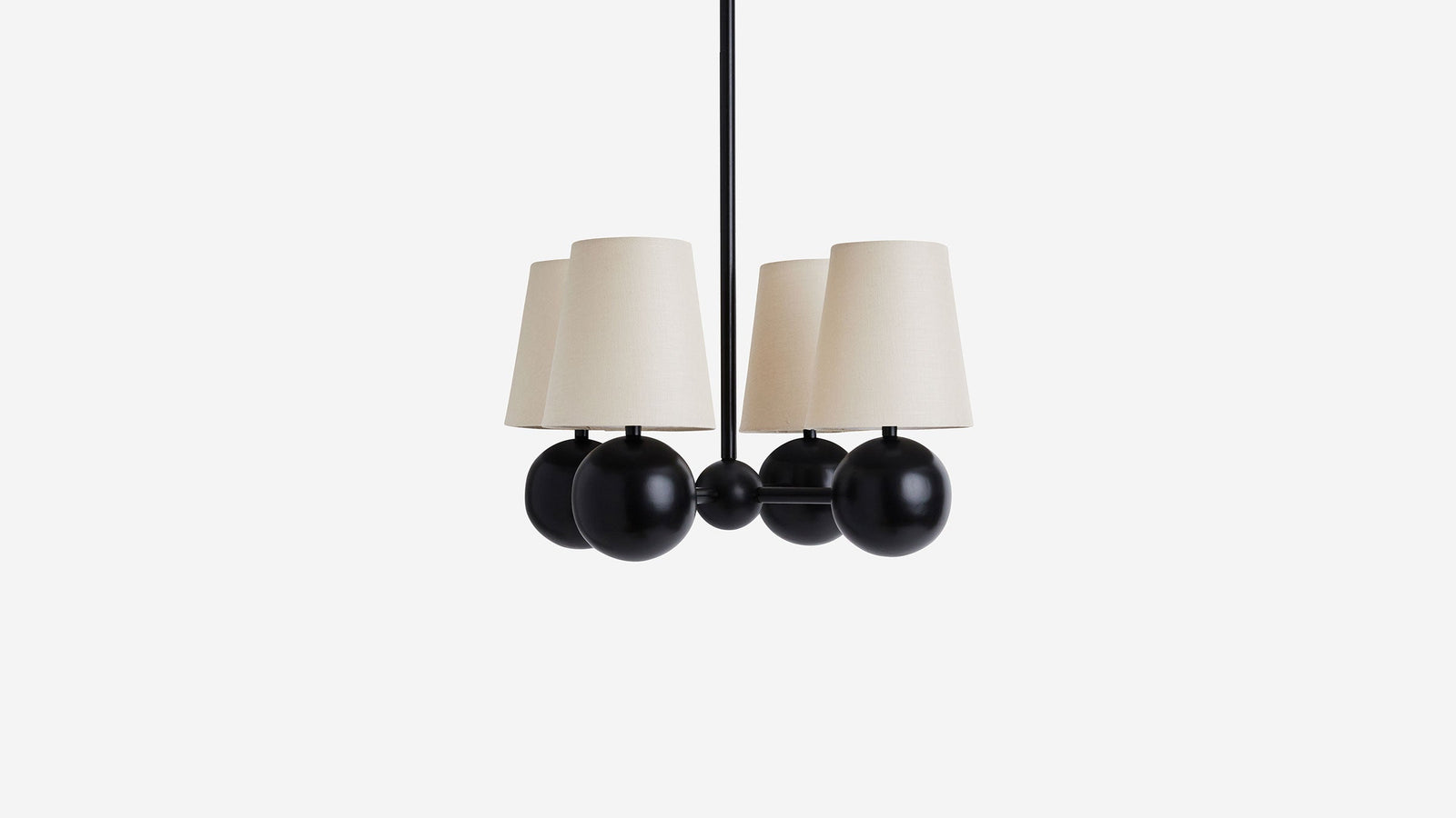 Workstead Bole Pendant IV with Natural Linen shade