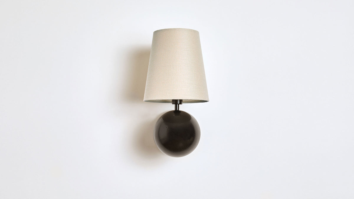 Workstead Bole Sconce in Matte Black Enamel