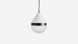Workstead Buoy Cardinal Hemisphere Pendant Large in Matte White Enamel