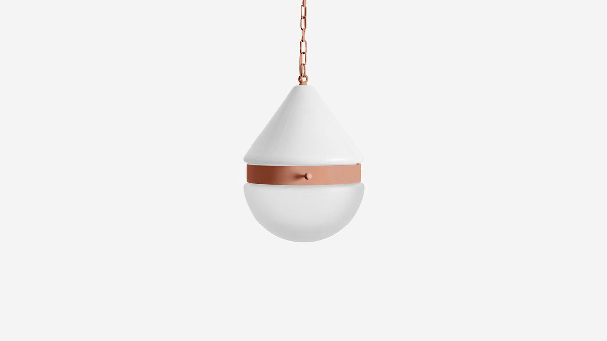 Workstead Buoy Cardinal Hemisphere Pendant Large in Clay