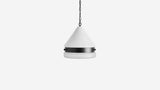 Workstead Buoy Cardinal Slab Pendant Large in Matte White Enamel