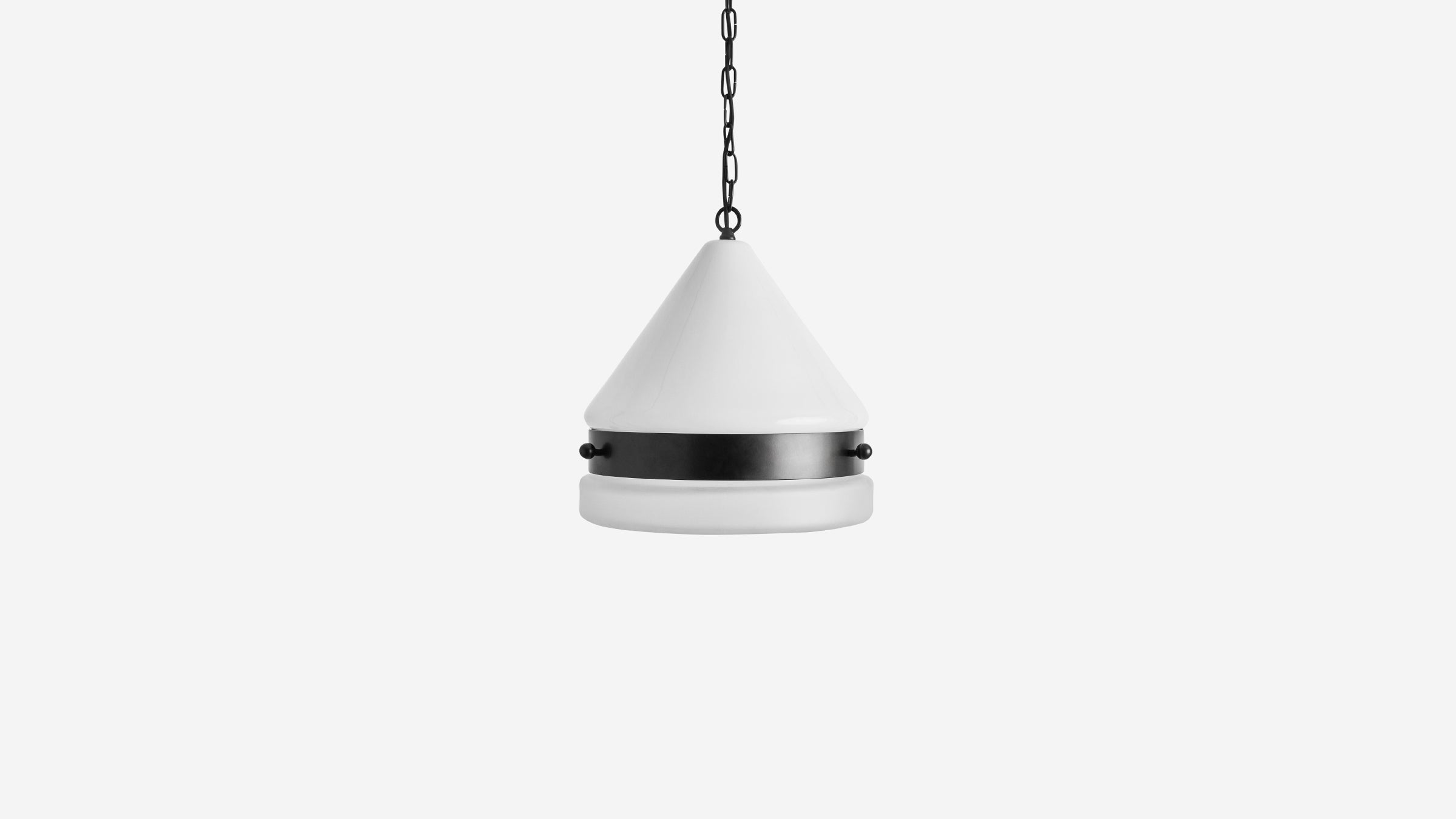 Workstead Buoy Cardinal Slab Pendant Large in Matte White Enamel